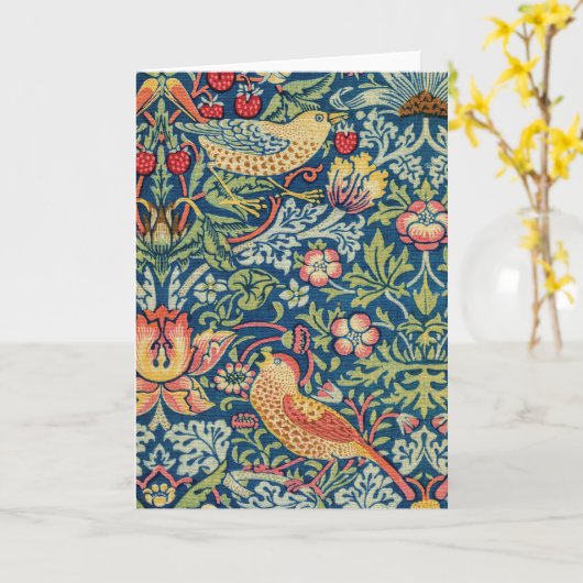 Carte William Morris - Thief aux fraises (Fleur jaune)