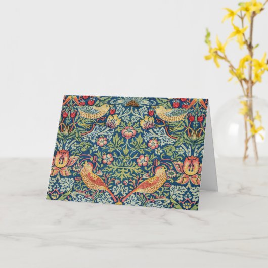 Carte William Morris - Thief aux fraises (Fleur jaune)