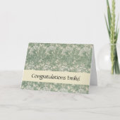 Carte William Morris tulip fond textile vert (Devant)