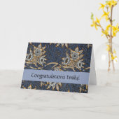 Carte William Morris Tulip Willow Blue Motif (Fleur jaune)