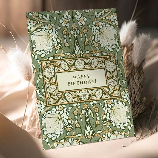 Carte William Morris White et Green Pimpernel Anniversai