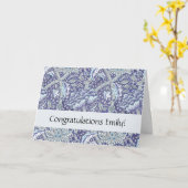 Carte William Morris Windrush fleurs bleues (Fleur jaune)