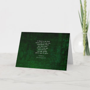 Carte William Shakespeare Friendship Citation Inspiratio