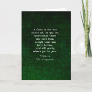 Carte William Shakespeare Friendship Citation Inspiratio