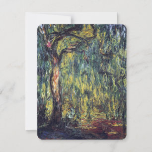 Carte Willow de Weeping par Claude Monet, Art Vintage