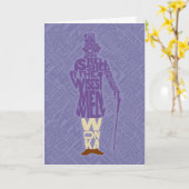 Carte Willy Wonka Citation Silhouette (Fleur jaune)