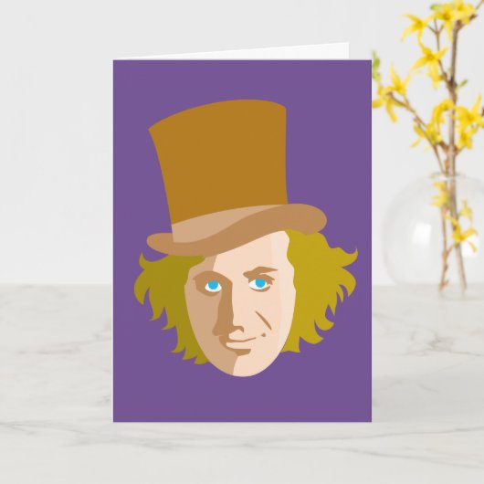 Carte Willy Wonka Stenciled Face Graphic (Fleur jaune)
