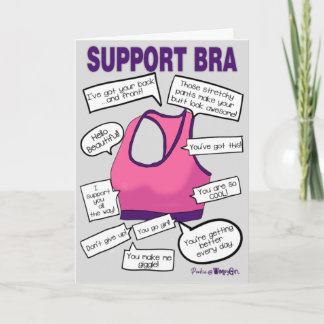 Carte Wimpy Girl Support Bra Card