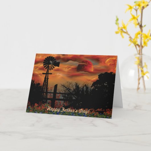 Carte Windmill et Orange Moon (Fleur jaune)