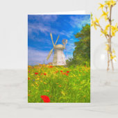Carte Windmill Meadow Art (Fleur jaune)