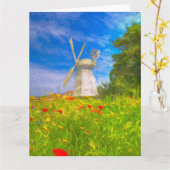 Carte Windmill Meadow Art (Fleur jaune)