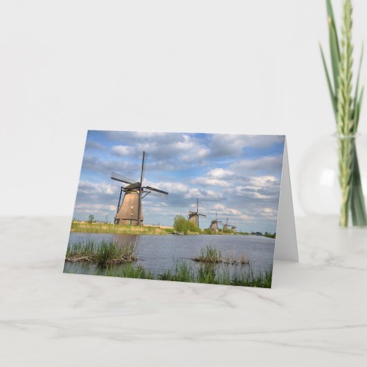 Carte Windmills in Holland Grey Card (Devant)