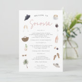 Carte Wine Country Bachelorette Week-end Itinéraire (Debout devant)