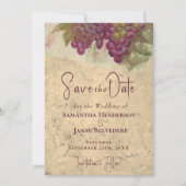Carte Winery Wedding Save the Date Rustic Monogram (Devant)