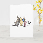 Carte Winnie l'Ooh et les amis Blue présent (Fleur jaune)