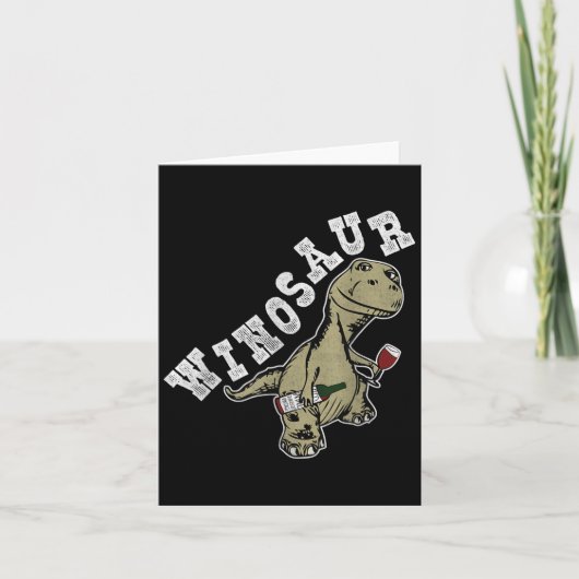 Carte Winosaur Funny Dinosaur Wine Pun (Devant)