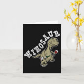 Carte Winosaur Funny Dinosaur Wine Pun (Fleur jaune)