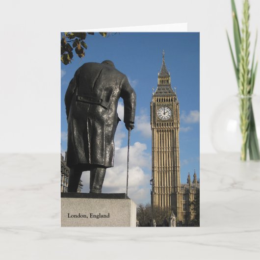 Carte Winston Churchill et Big Ben Greeting Card (Devant)