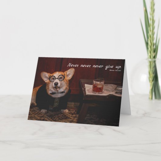 Carte Winston Furchill Encouragement (Devant)