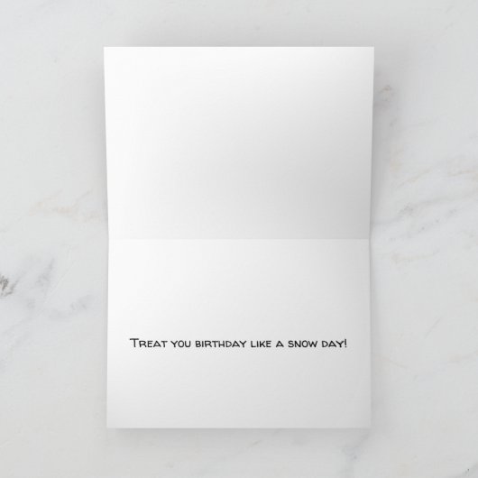 Carte Winter Birthday  (Intérieur)