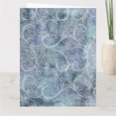 Carte Winter Blue Christmas Cat With Hat And Scarf (Dos)