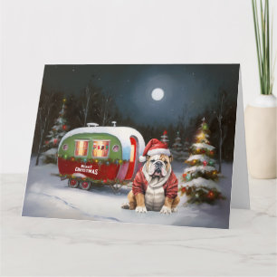 Carte Winter Bulldog Caravan Christmas Adventure
