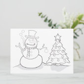 Carte Winter Color me (Debout devant)