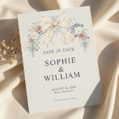 Carte Winter Floral Photo Save The Date