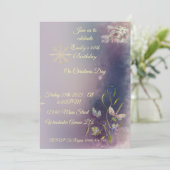 Carte Winter Glow Birthday Flat Greeting Card (Debout devant)