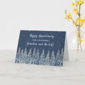 Carte Winter Grandson et son anniversaire de femme (Fleur jaune)