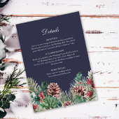 Carte Winter Greenery Mariage Détails
