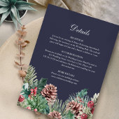 Carte Winter Greenery Mariage Détails