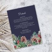 Carte Winter Greenery Mariage Détails