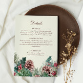 Carte Winter Greenery Mariage Détails