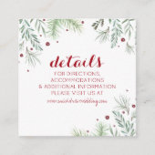 Carte Winter Greenery Mariage Détails (Devant)