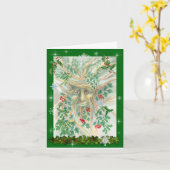 Carte Winter Holly King Yule (Fleur jaune)