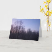 Carte Winter Moon Matin Paysage Photographie (Fleur jaune)