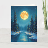 Carte Winter Moonlit Stream (Devant)