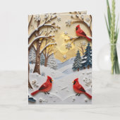 Carte Winter Scene | Enchanted Forest & Cardinals (Devant)