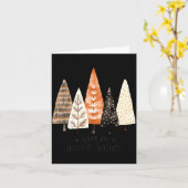 Carte Winter Season Simple Ne Trees  (Fleur jaune)