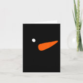 Carte Winter Snowman Face Wink Eye Christmas Xmas For Gi (Devant)