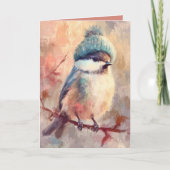 Carte Winter Songbird in Knit Hat | Ash Greeting (Devant)