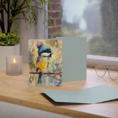 Carte Winter Songbird in Knit Hat | Powder Ash Greeting