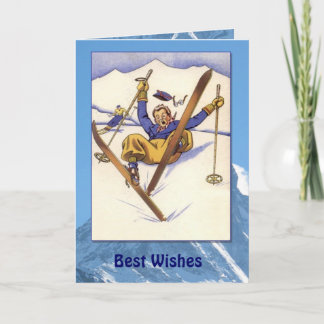 Carte Winter Sports - Vintage tumble in the snow