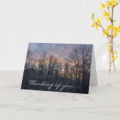 Carte Winter Sunrise Penser à vous (Fleur jaune)