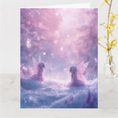 Carte Winter Whispers and Fairy Light  (Fleur jaune)