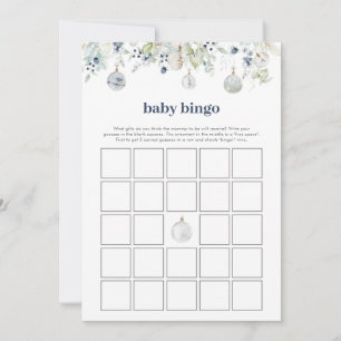 Carte Winter Wonderland Baby Bingo Baby shower Jeu