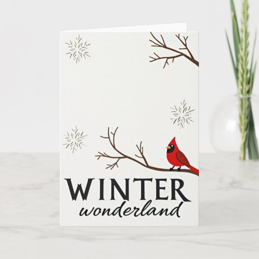 Carte Winter Wonderland Cardinal Card (Devant)