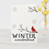 Carte Winter Wonderland Cardinal Card (Fleur jaune)