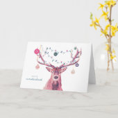Carte Winter Wonderland Christmas Deer Greer Card (Fleur jaune)
